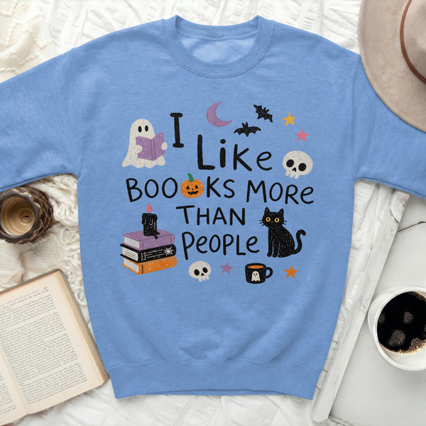 Literary Haunts & Solitude Sweatshirt in Carolina Blue