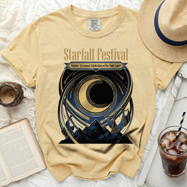 Starfall Velaris Night Court Grandeur Tee in Butter
