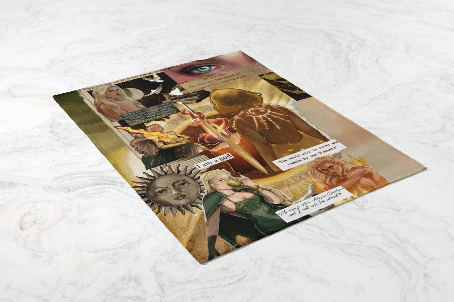 Mixed Media Collage Art with Diverse Elements