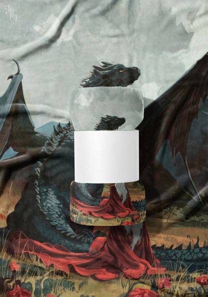 Fierce Dragon Fantasy Scene Art Tapestry Poster Decor