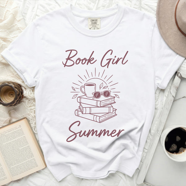 Book Girl Summer Daydream Tee in White