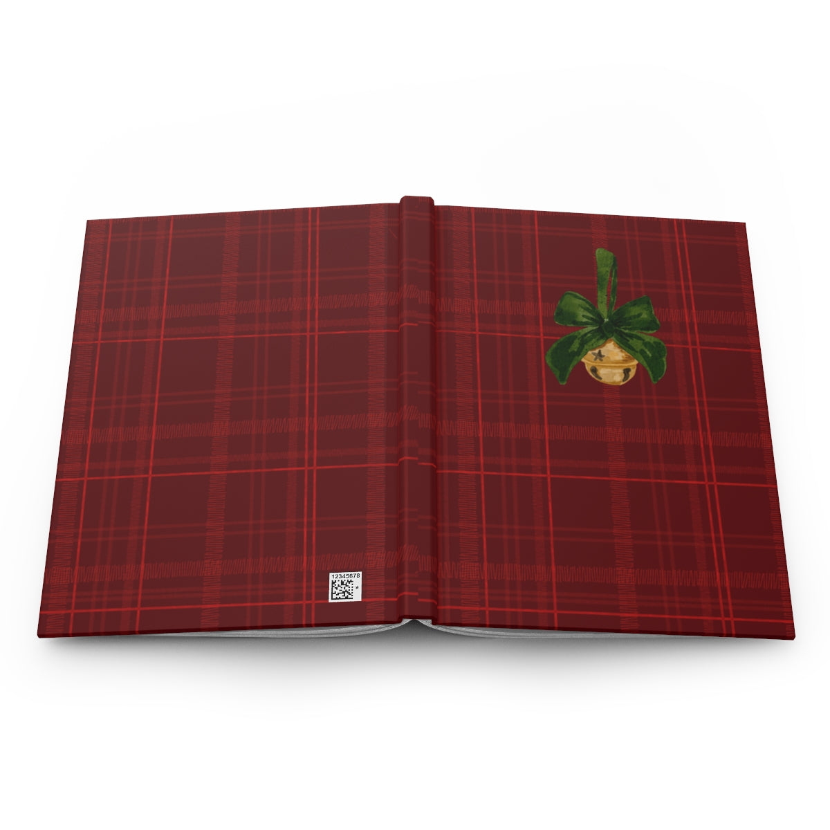 Red Tartan Design Mistletoe Holiday Journal Notebook
