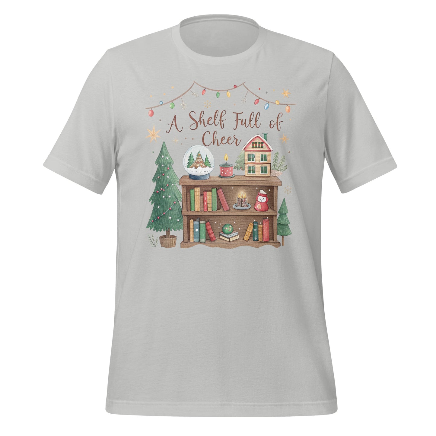 A Shelf Full of Cheer Festive Holiday T-Shirt