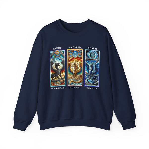 Dragon Trio Sweatshirt in Navy