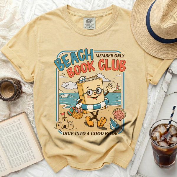 Beach Book Club Member Tee in Butter