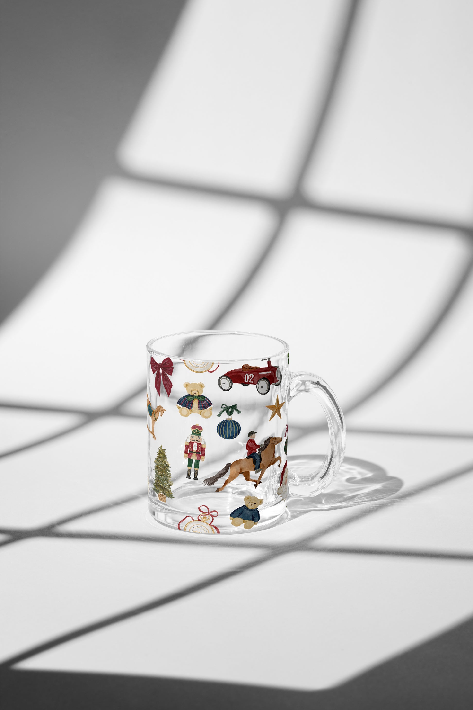 Festive Holiday Themed Mug with Decorative Designs