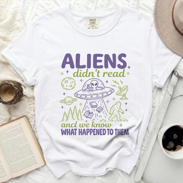 Alien Reader's Fate Tee in White