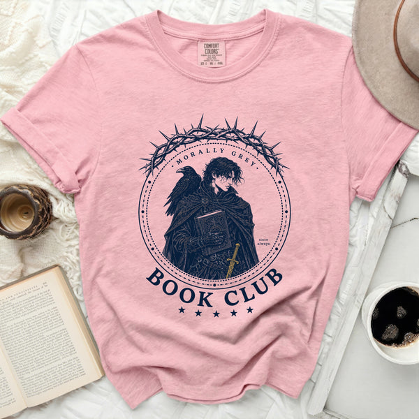 Morally Grey Book Club Shades of Story Tee in Blossom