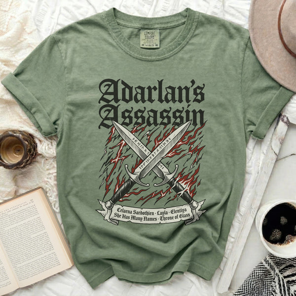 Adarlan's Assassin Tee in Moss