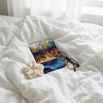 Colorful Flowers Flames Blue Water Pattern Art product type