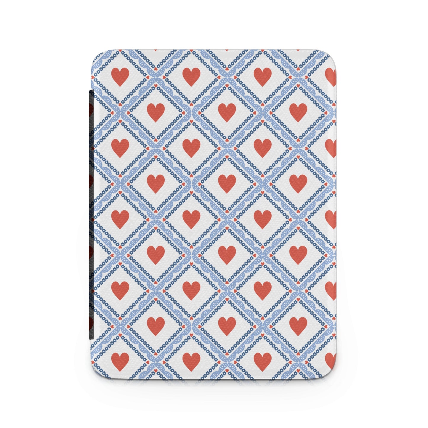 Red Heart and Blue Diamond Pattern Case Cover