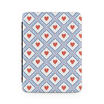 Red Heart and Blue Diamond Pattern Case Cover