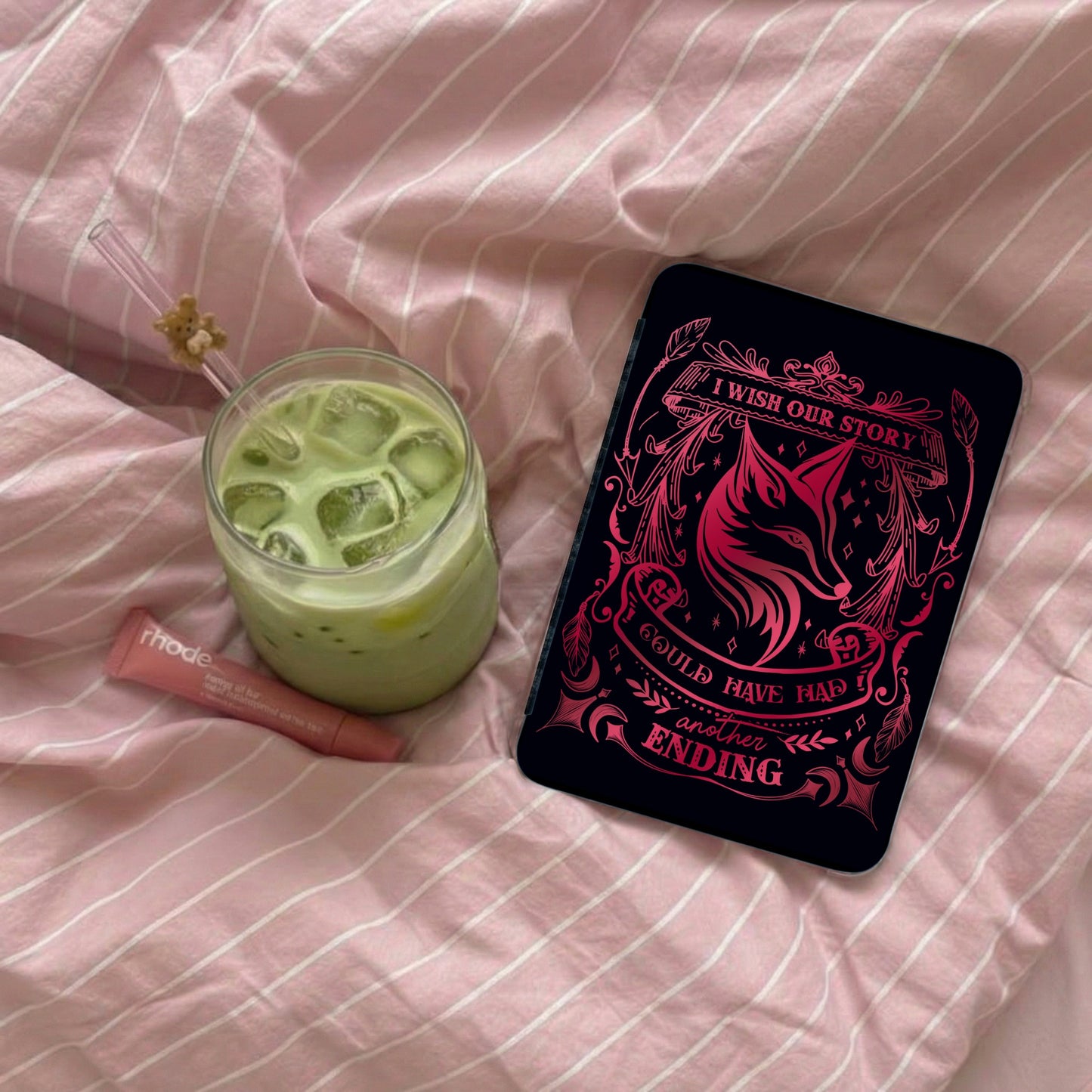 Black Pink Fox Design I Wish Our Story Another Ending Phone Case product type