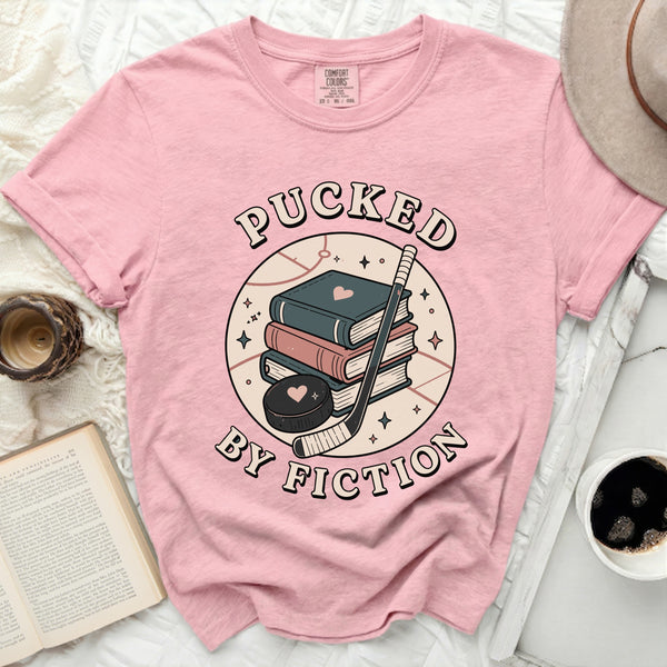 Pucked By Fiction Hockey Tee in Blossom