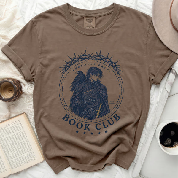 Morally Grey Book Club Shades of Story Tee in Espresso