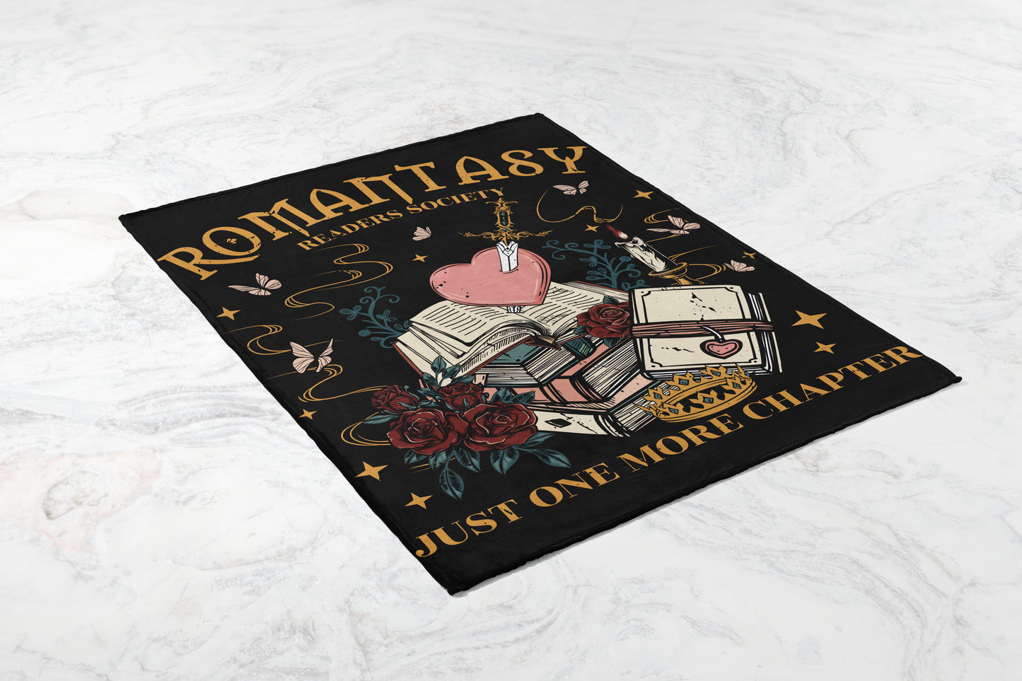 Romantasy Readers Society Just One More Chapter blanket