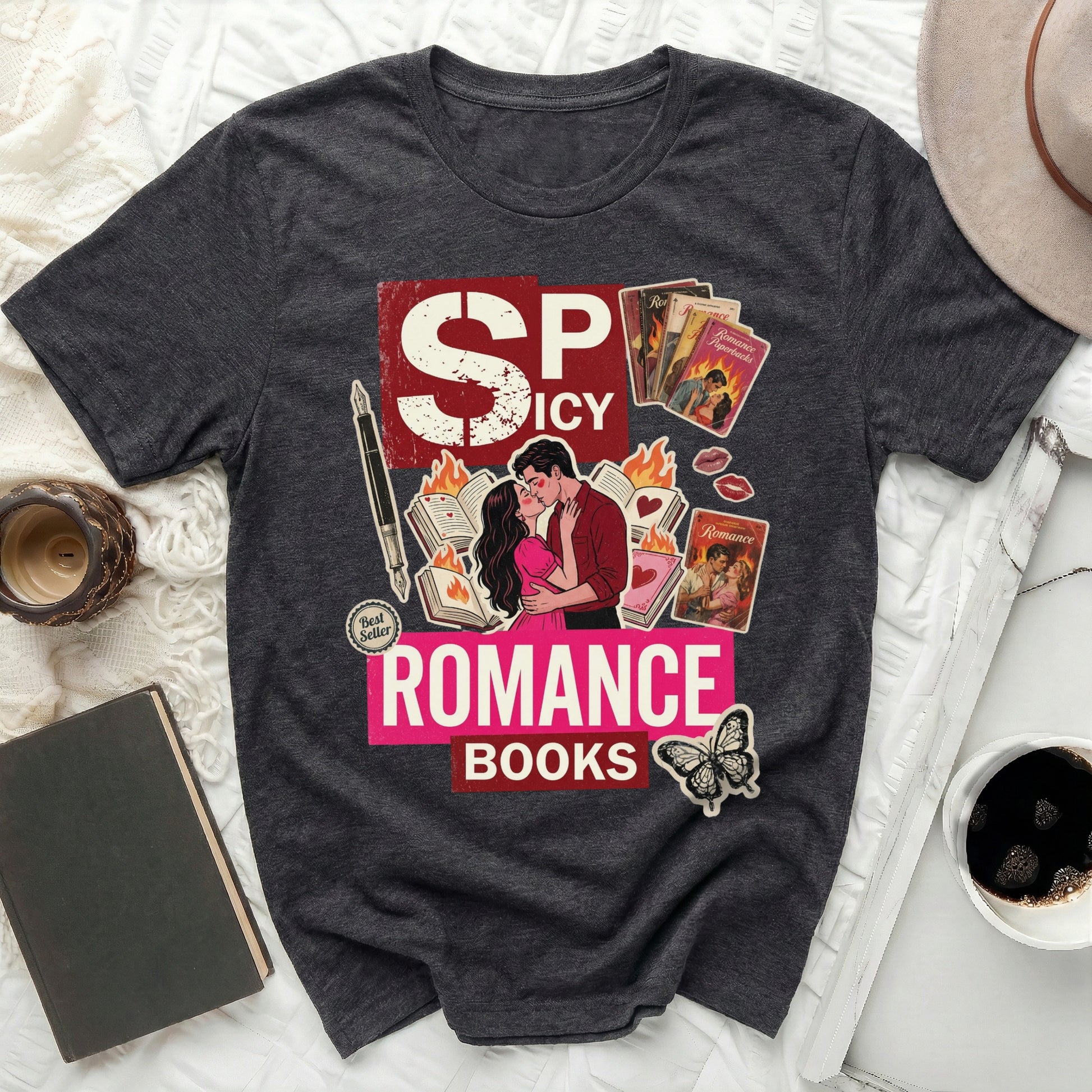 Spicy Romance Books Kissing Couple Design product type
Romance Books, Spicy Romance, Book Lover, Reading Fan, Novel Enthusiast, Bookworm, Bookish Design, Romantic Novel, Love Story, Bestseller, Kissing Couple, Book Themed, Literary Gift, Reader Life, Book Addiction, Fictional Love, Graphic Apparel, Storytelling, Passionate Reading, Creative Design