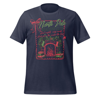 North Pole Readers Club Cozy Sweats Bookshelf Tee