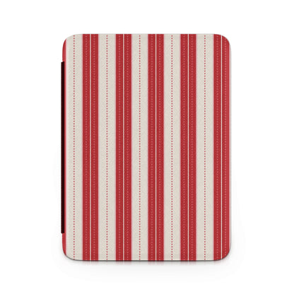 Red and White Vertical Striped Tablet Sleeve Cover