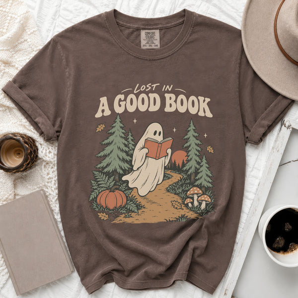 Bookish Ghost Tee in Espresso