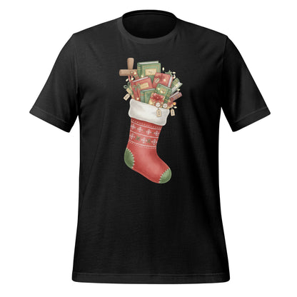 Festive Holiday Stocking T-shirt Christmas Gift product