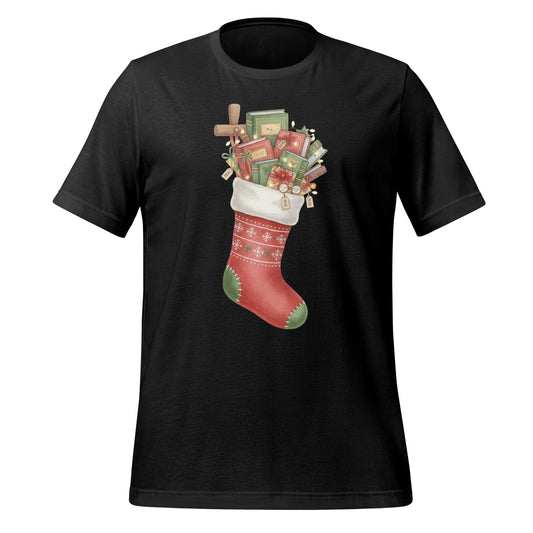 Festive Holiday Stocking T-shirt Christmas Gift product