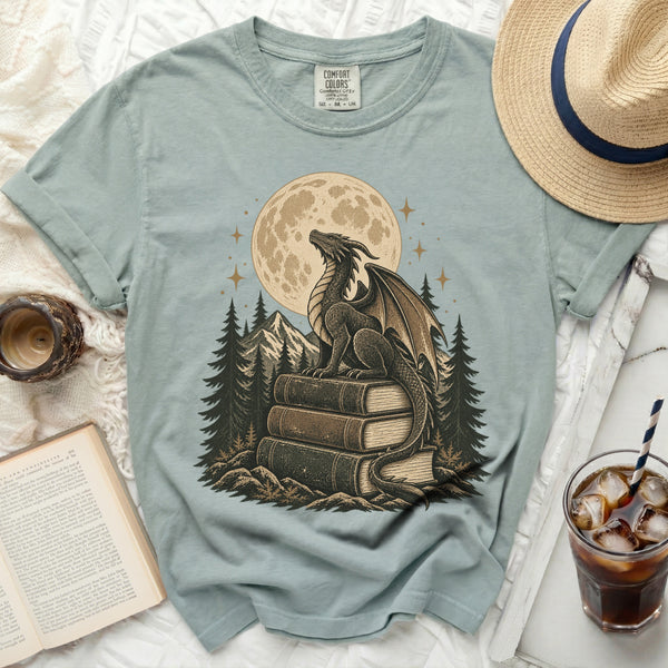 Book Dragon Moon Tee in Bay