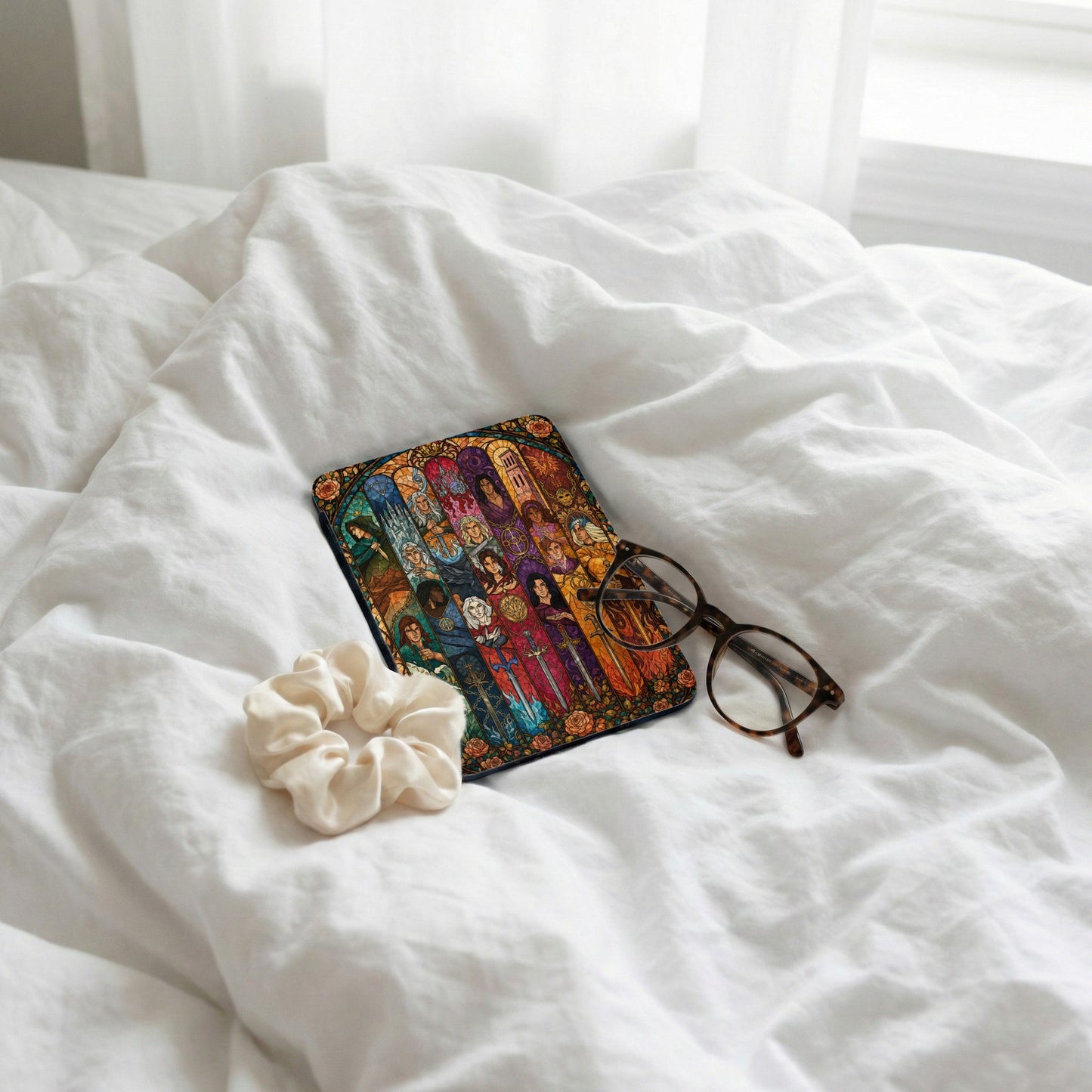 Mousepad with stained glass-