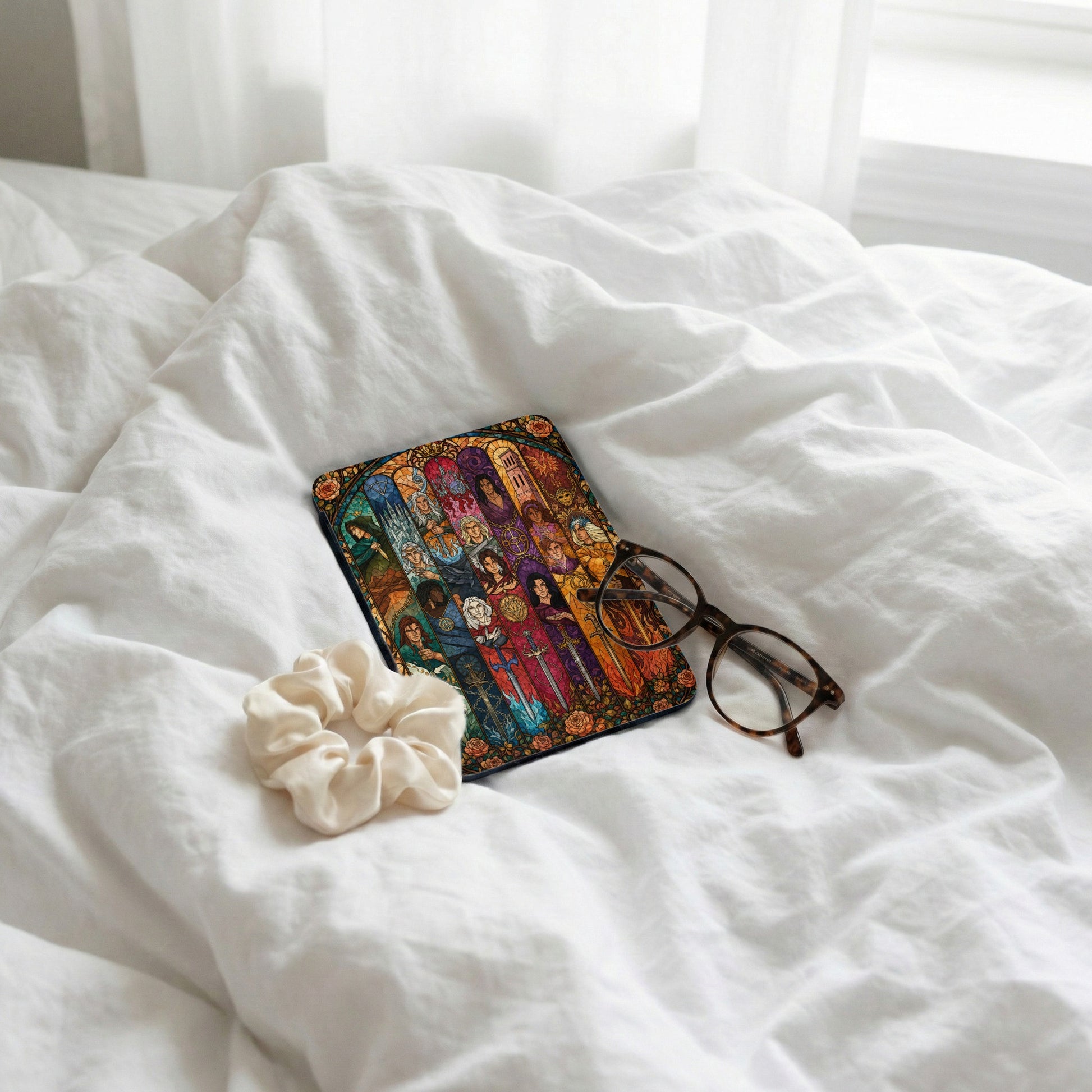 Mousepad with stained glass-