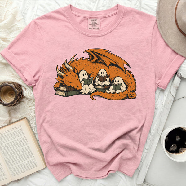 Cozy Book Dragon Tee in Blossom