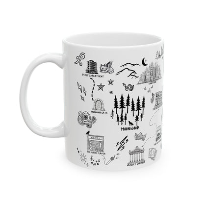 White Crescent City Map Mug