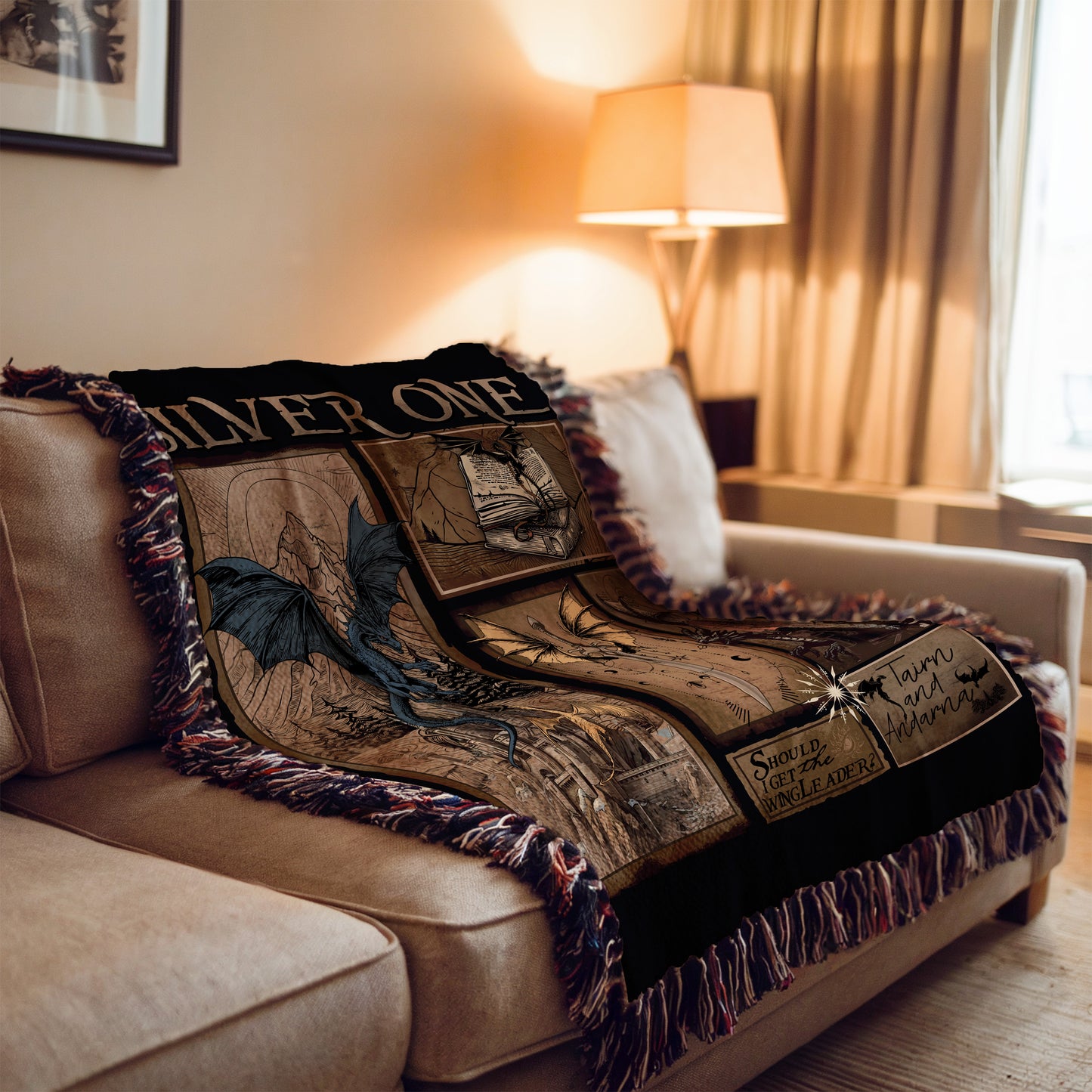Fourth Wing Silver One Blanket