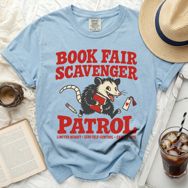 Book Fair Scavenger Tee in Chambray
