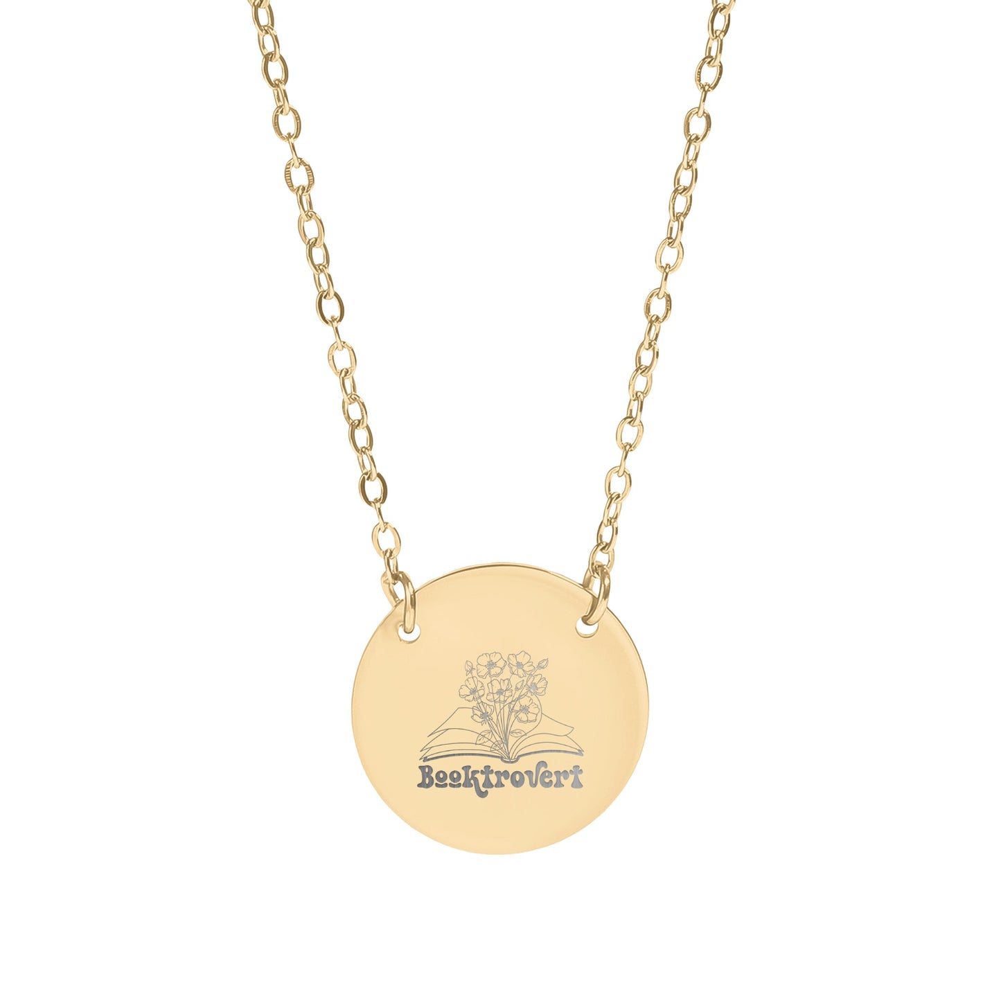 Booklover Floral Pendant Necklace