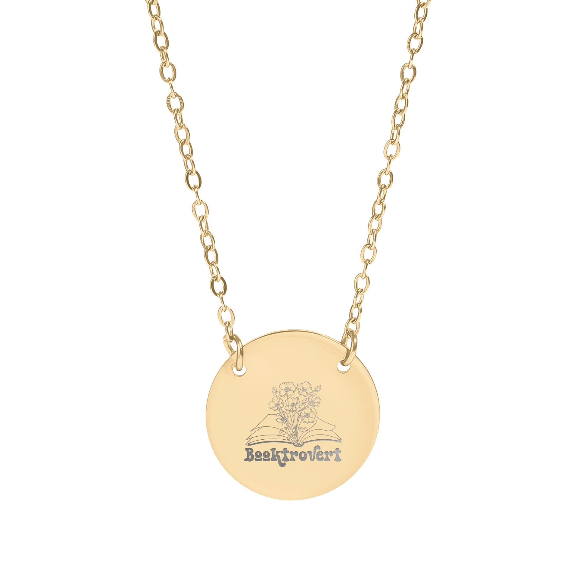 Booklover Floral Pendant Necklace