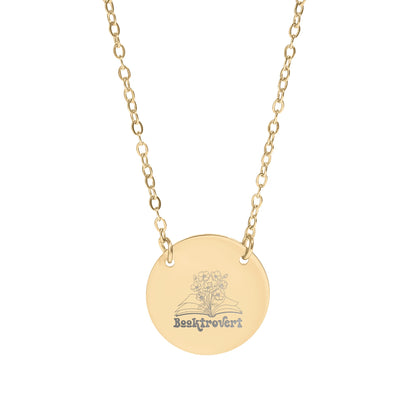 Booklover Floral Pendant Necklace