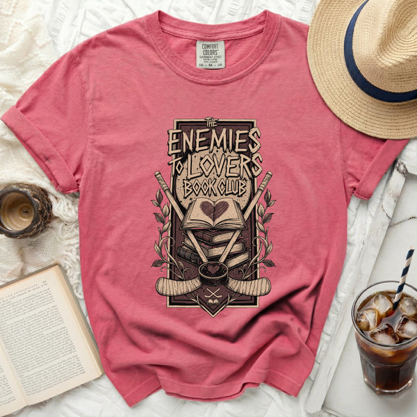 The Enemies To Lovers Book Club Tee in Crunchberry