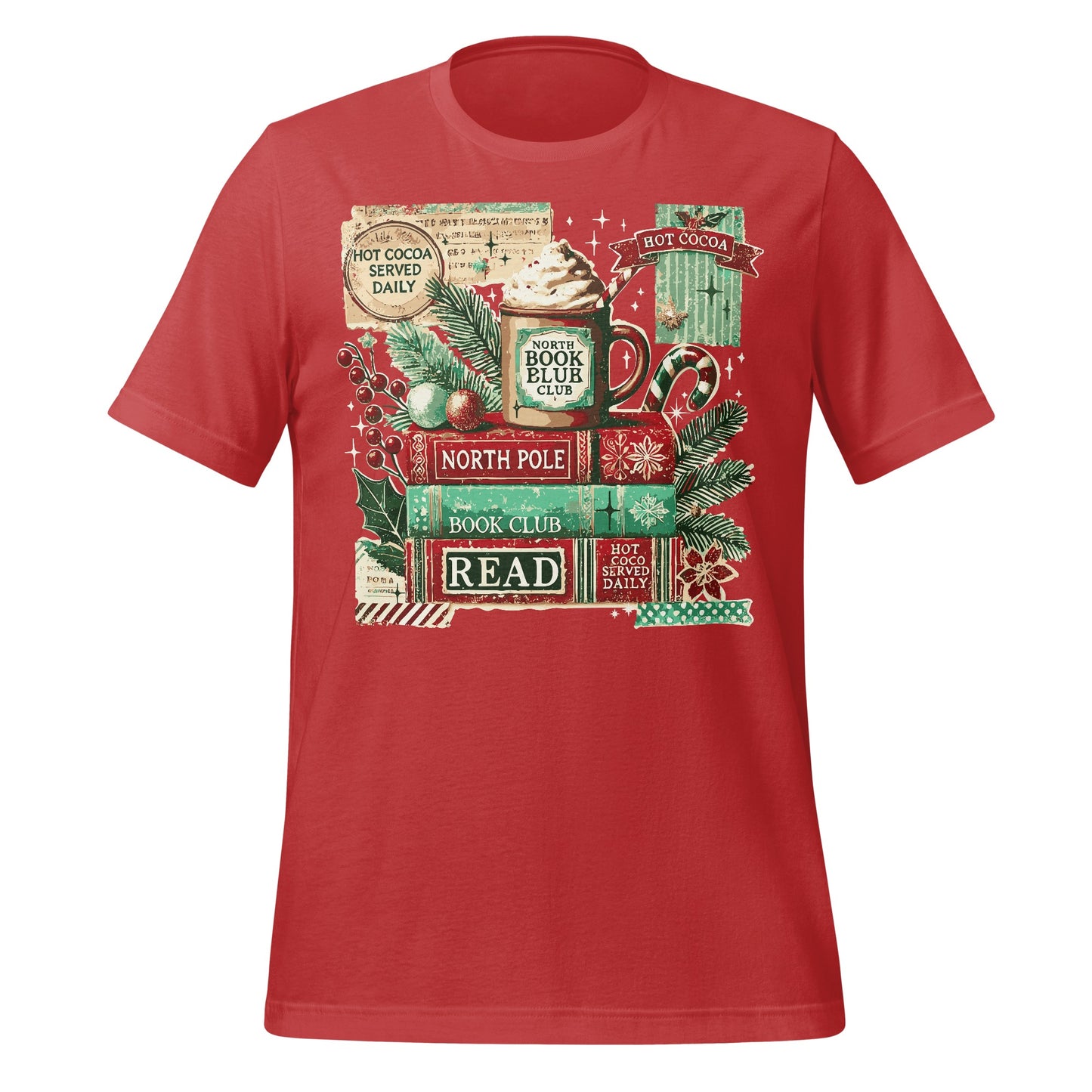Festive North Pole Book Club READ Hot Cocoa T-Shirt