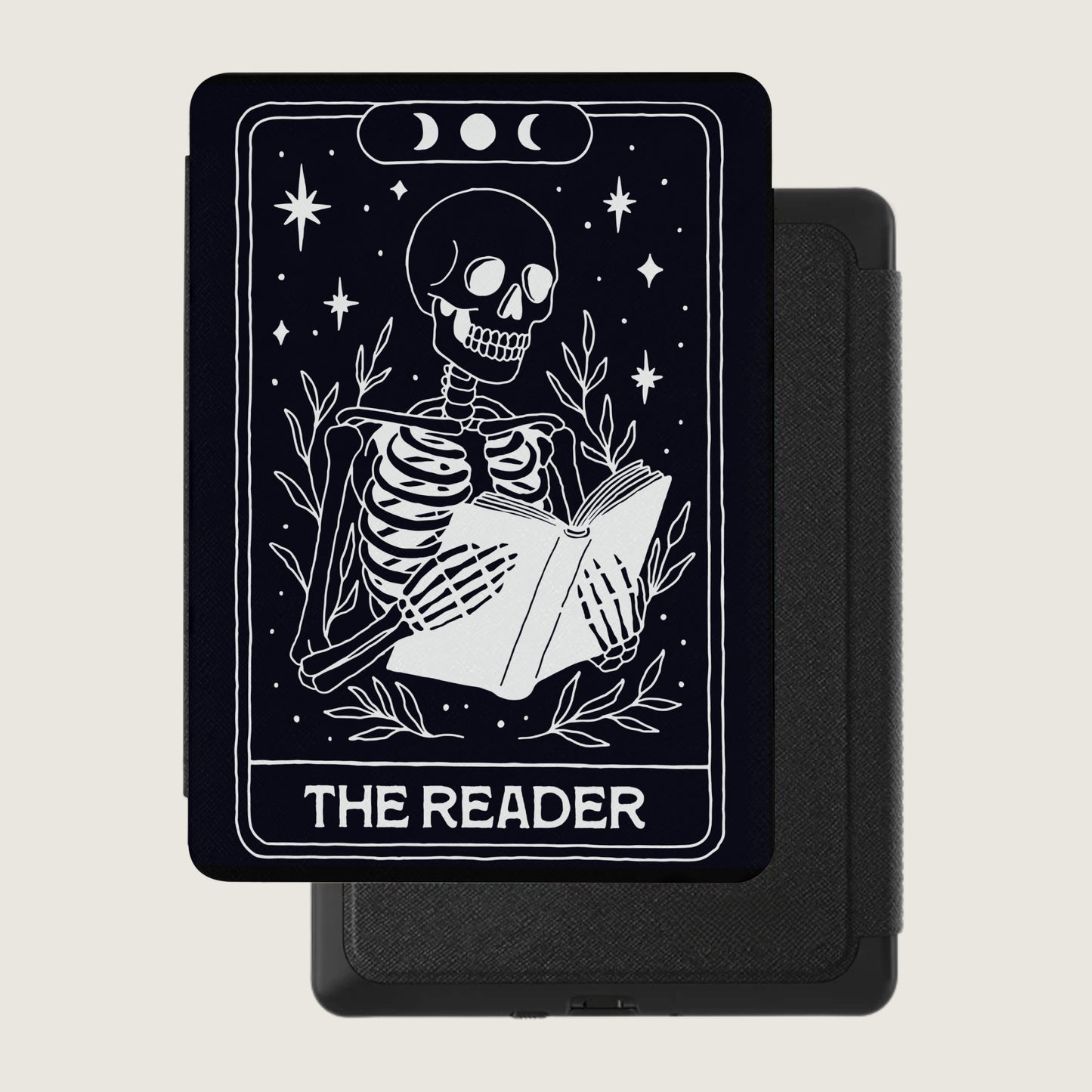 THE READER Skeleton Lunar Phases Stars Celestial Design product type