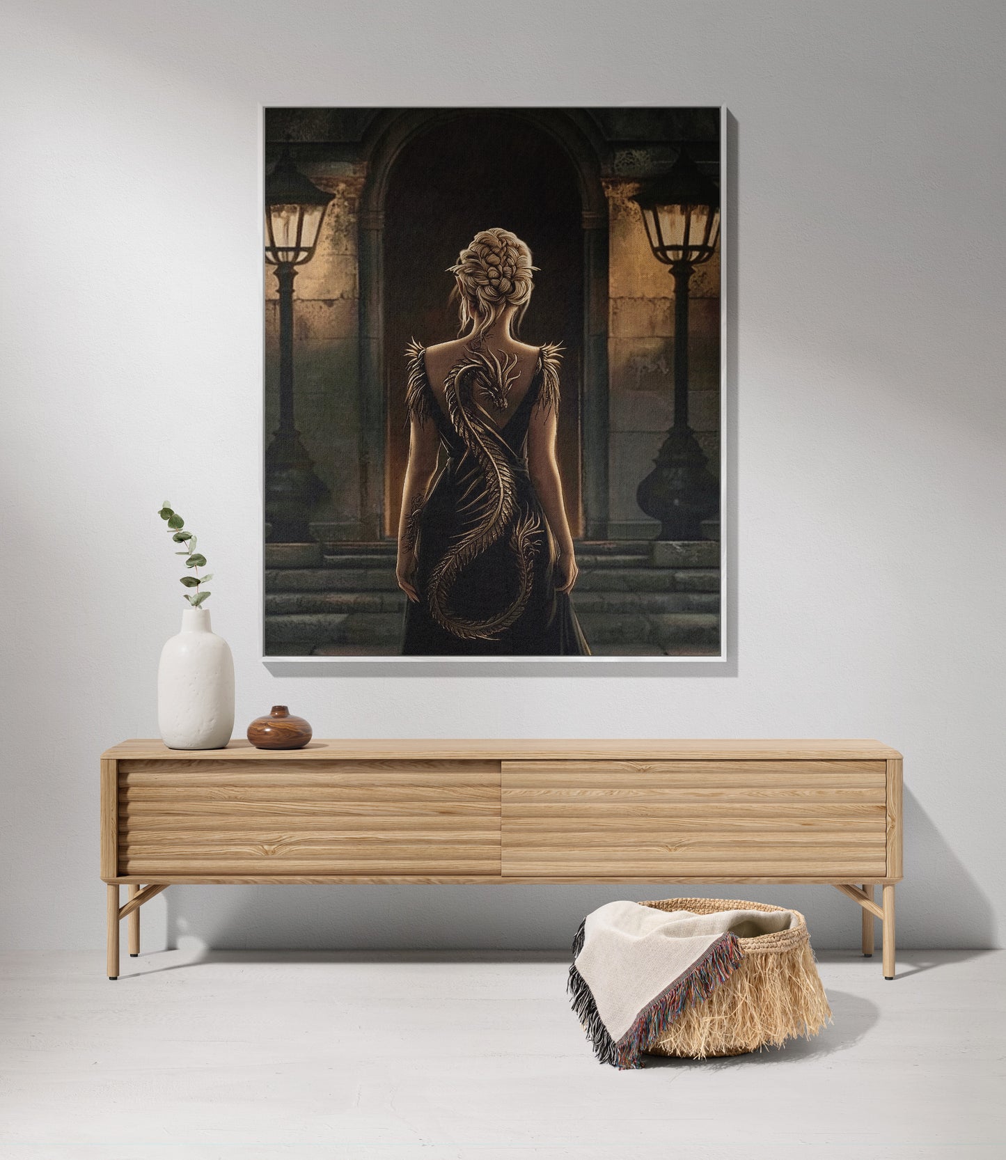 Aelin Dragon Dress Woven Blanket