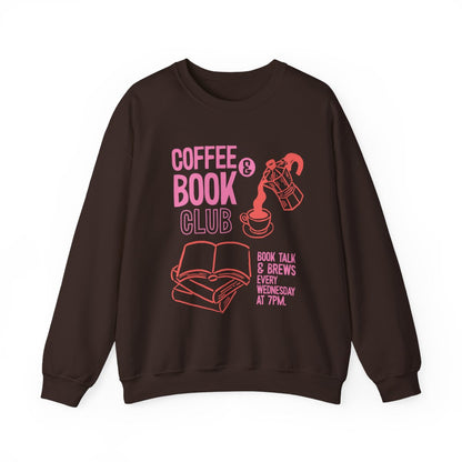 Coffee & Book Club Sweatshirt with Book Talk Design