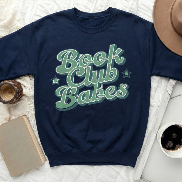 Book Club Babes Sweatshirt in Navy