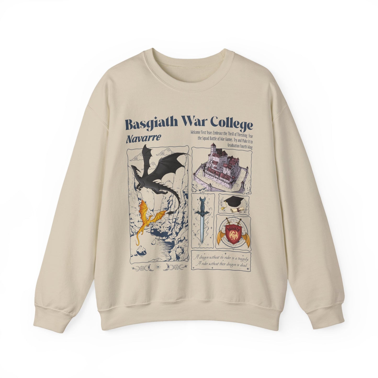 "Basgiath War College" Fourth Wing Sweatshirt - MagicMerchEmporium