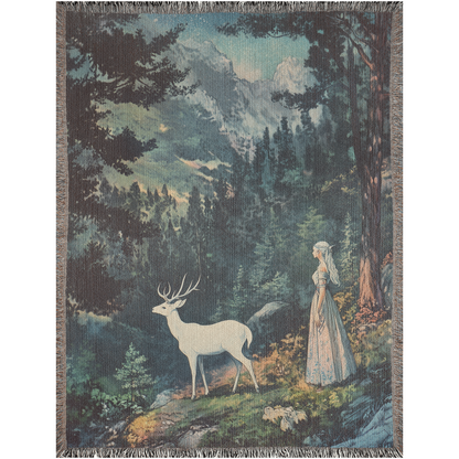 🌲 Throne of Glass Woven Tapestry Blanket | Celaena Sardothian 🦌