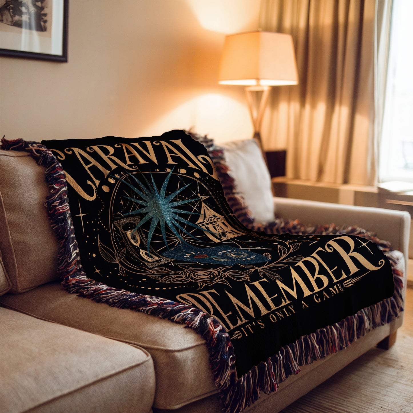Caraval Remember It’s Only a Game Woven Throw
