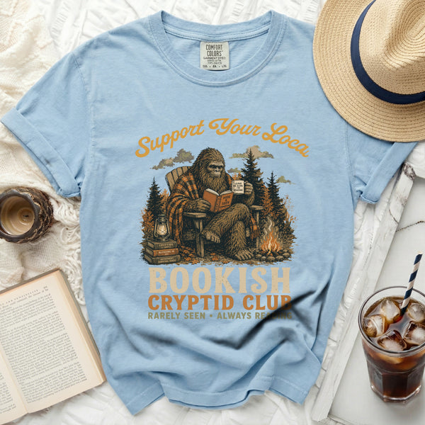 Bookish Cryptid Club Tee in Chambray