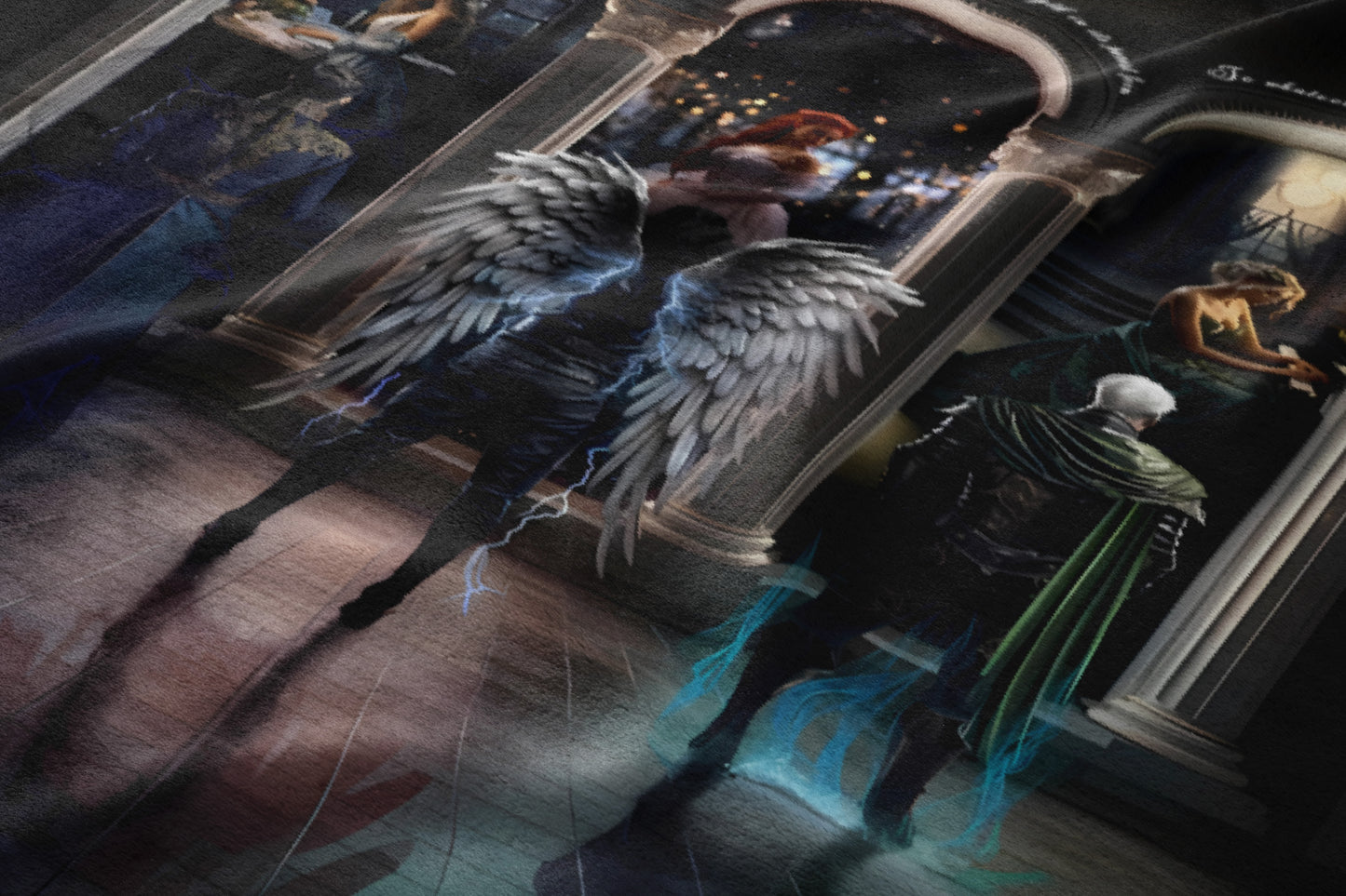 Fantasy Art Scene with Angel and Hero Product