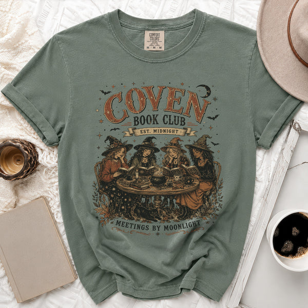 Witch Book Club Tee in Moss