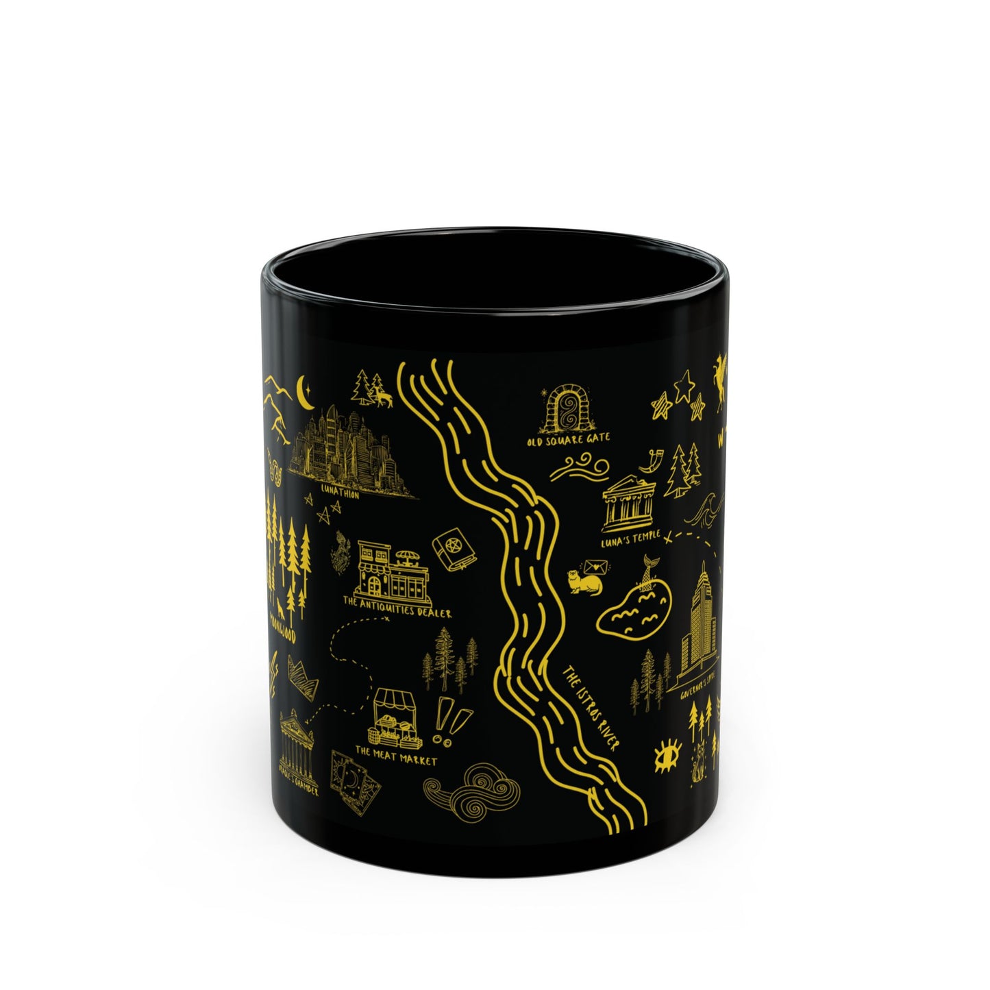 Black Crescent City Map Mug