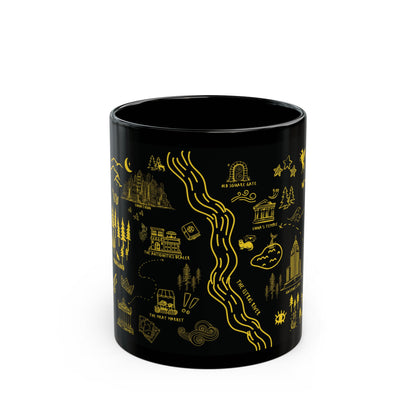 Black Crescent City Map Mug